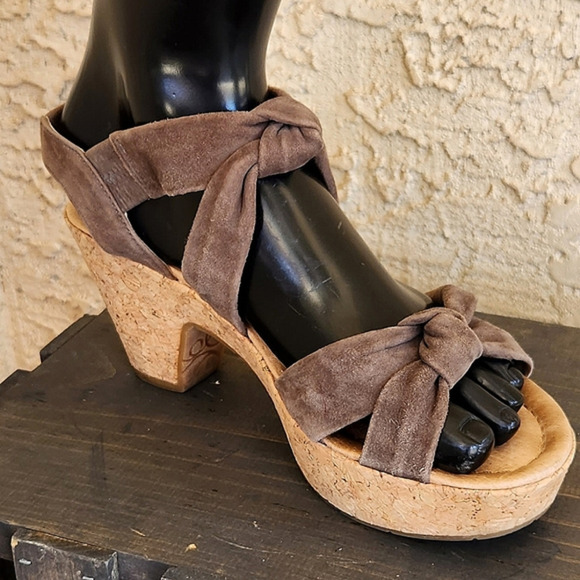 Gabor‎ Leather Suede Sandals - Picture 1 of 10